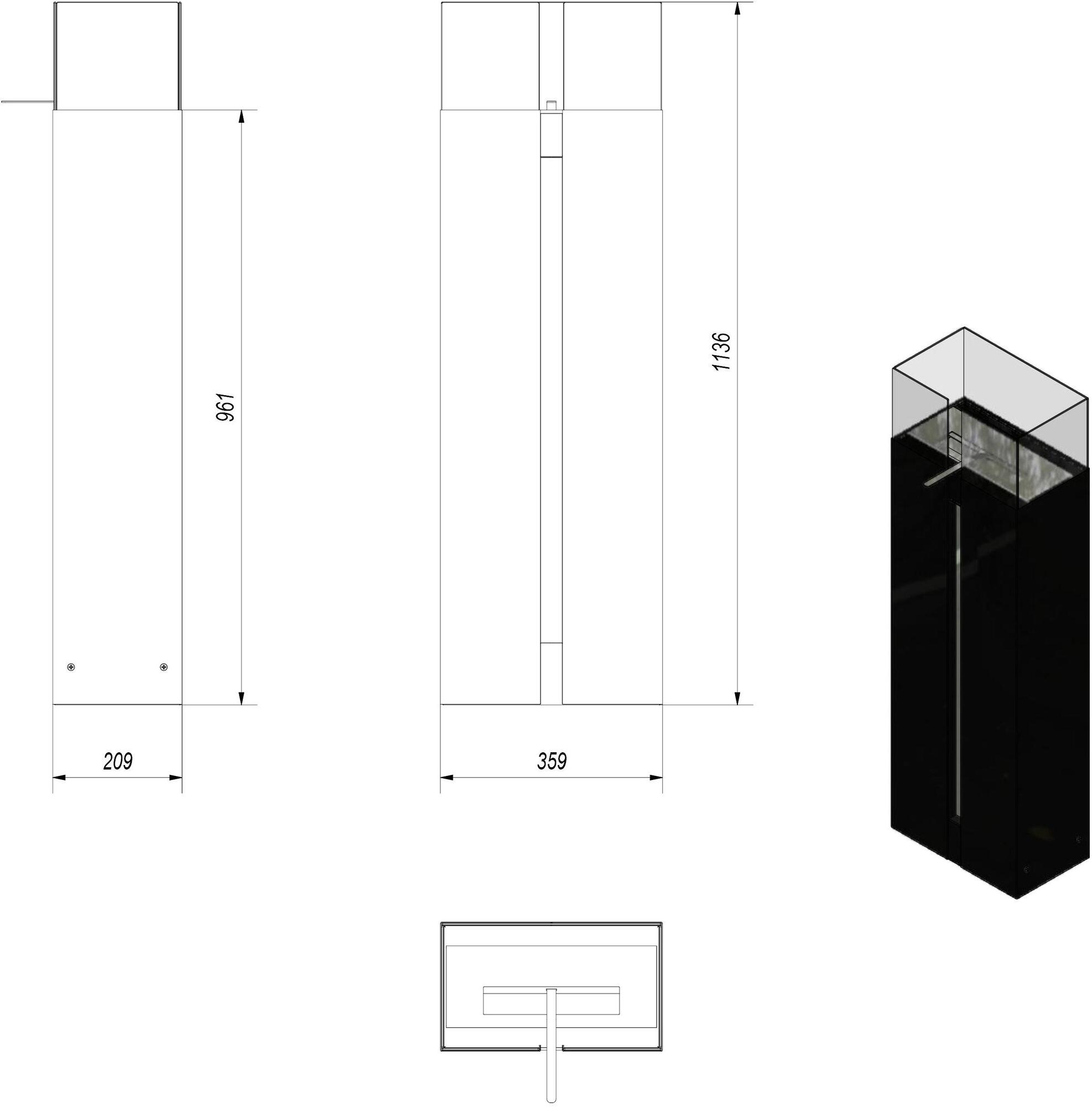 Kratki Отдельностоящий камин из стали и биоэтанольного стекла sun-id-1383766 - Вид №8