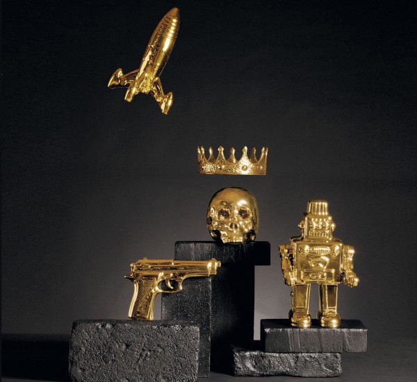 Статуэтка фарфоровая золотистая Memorabilia Gold My Spaceship SELETTI  00-3883220 Золото  - Вид №5