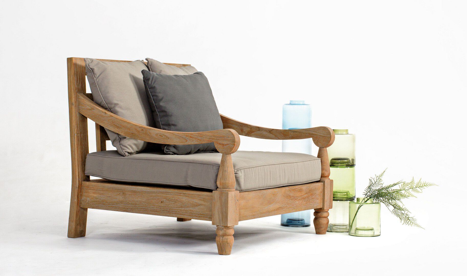 Съемное тканевое садовое кресло с подлокотниками BIZZOTTO Bali ARCH-00087694 - Вид №17