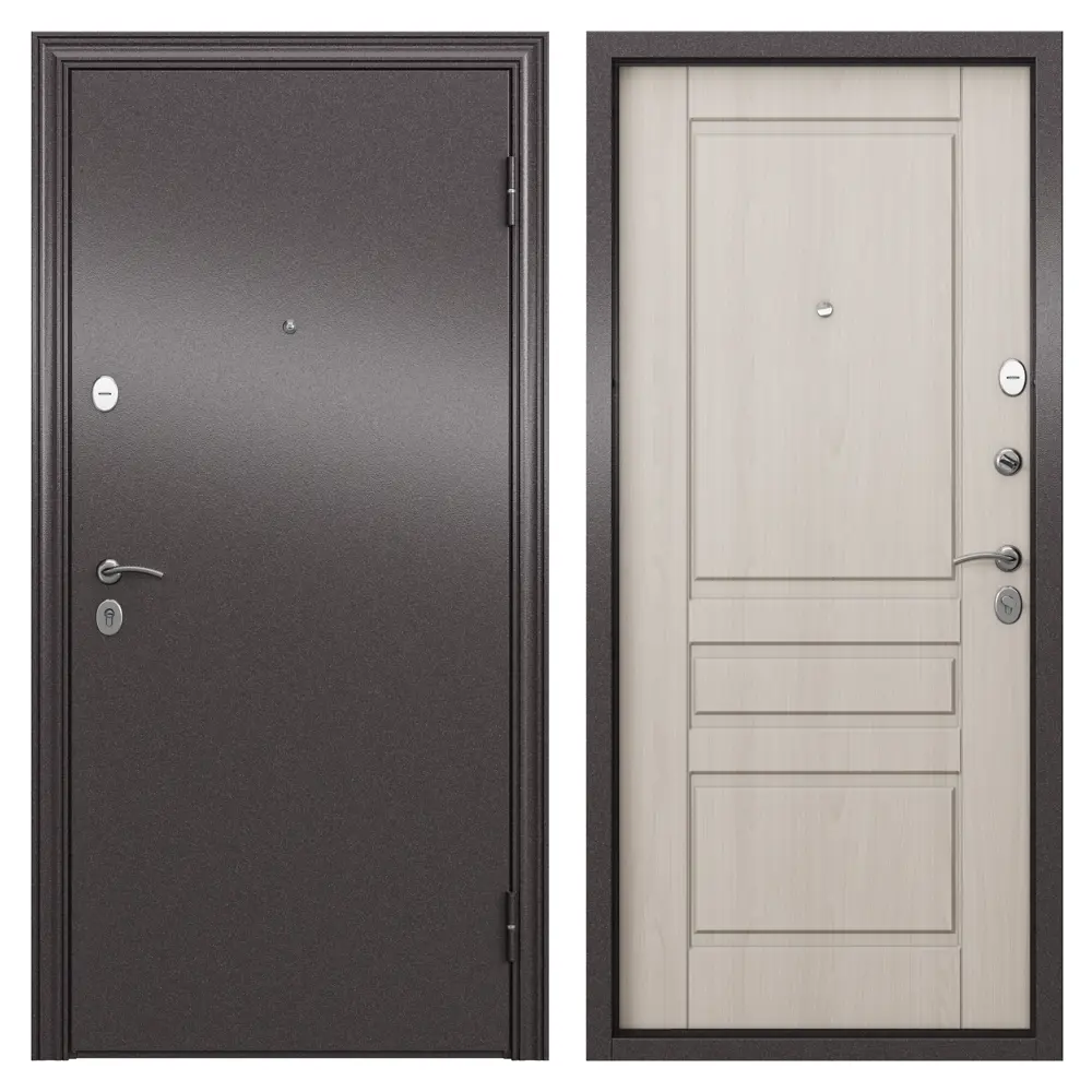 Дверь входная металлическая Страйд Летиция 950 мм правая цвет кремовый TOREX STLM-2091747