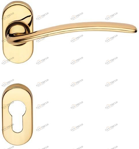 LINEA CALI' Металлическая ручка в классическом стиле на розетке с замком Piuma sun-id-1362679