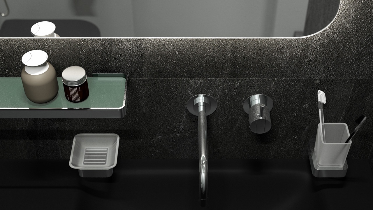 832760A Полка с держателями 60 cm ARTWELLE Regen - Вид №3