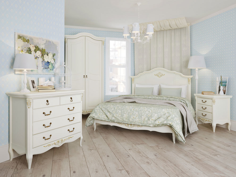 Комод с ножками и 5 ящиками 83х95 см слоновая кость состаренный декапе Romantic KREIND ROMANTIC 00-3879907 Бежевый Santreyd - Вид №2