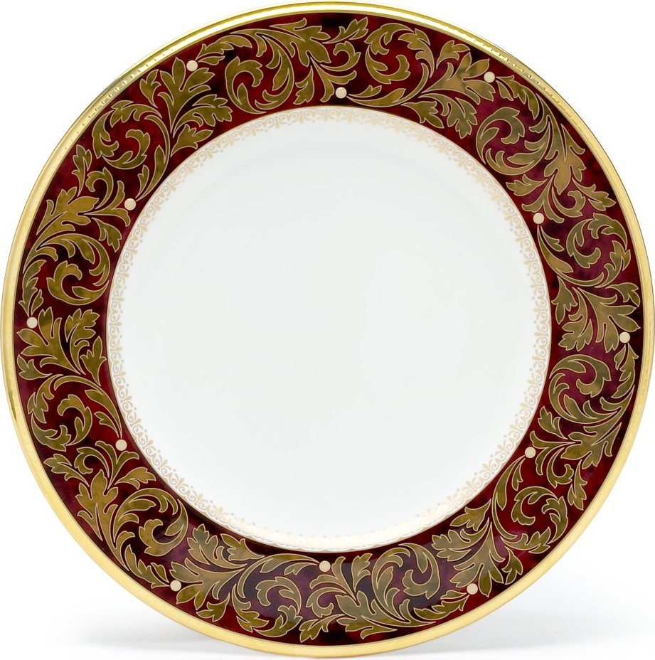 92965 Noritake Тарелка акцентная Noritake "Ксавьер,золотой кант" 23см Фарфор костяной 