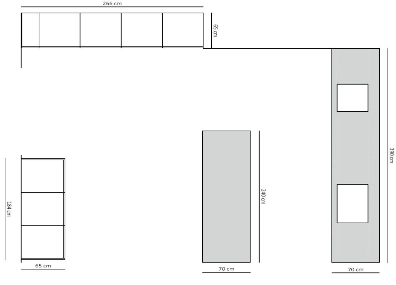 Кухня с трех сторон с островом и соседним столом TM Italia Cucine ARCH-00038339 - Вид №17