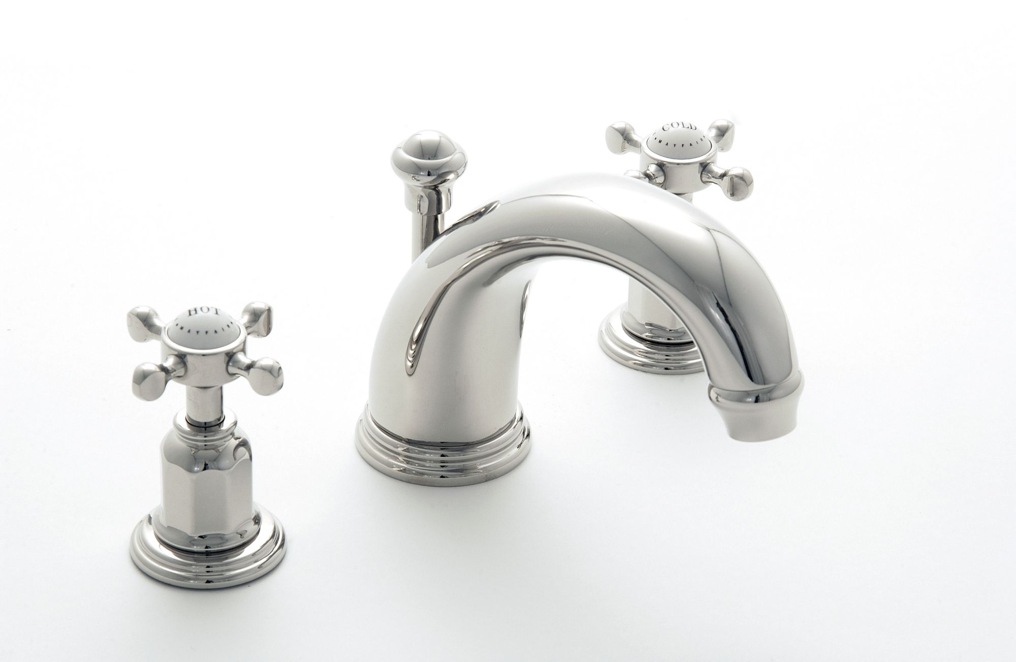 Traditional bathrooms Смеситель для умывальника CROSSHEAD на 3 отверстия Pr3701/bn  - Вид №1
