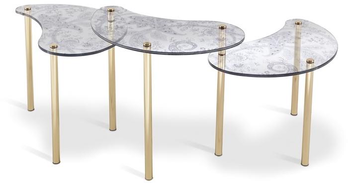 ETRO Home Interiors Журнальный столик из латуни и стекла  E.kri.231.b  - Вид №1