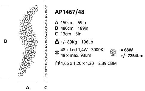 Serip Бра ручной работы из бронзы Pathleaf Ap1467/48 - Вид №1
