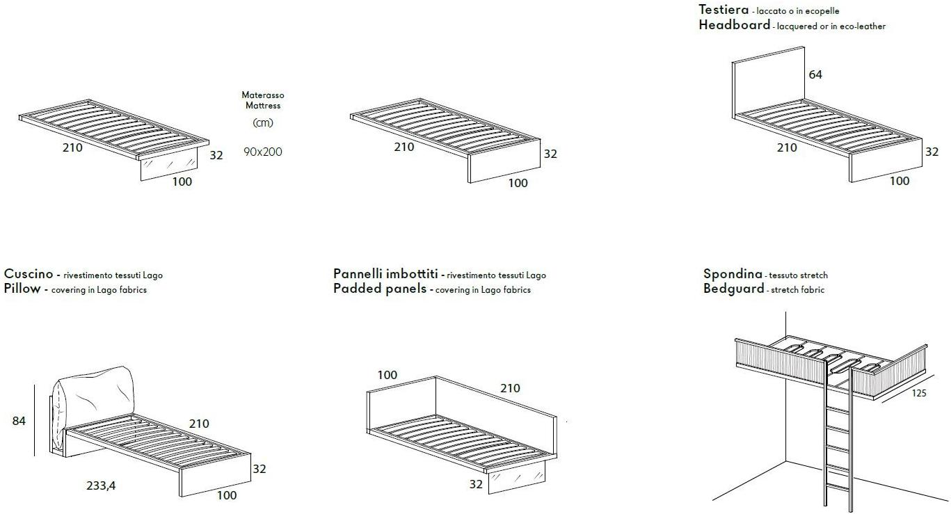 Lago Подвесная односпальная кровать Lagolinea sun-id-1361893 - Вид №4