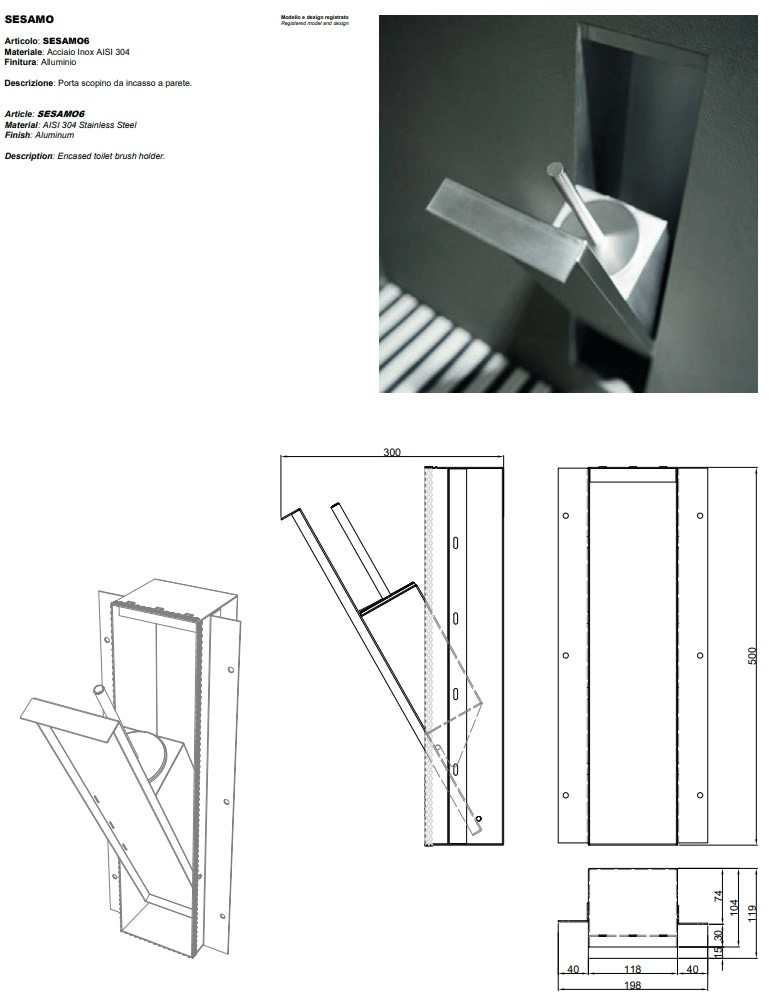 Antonio Lupi Design Аксессуары для ванных комнат встроены в стену Sesamo Antoniolupi sun-id-1425180 - Вид №10