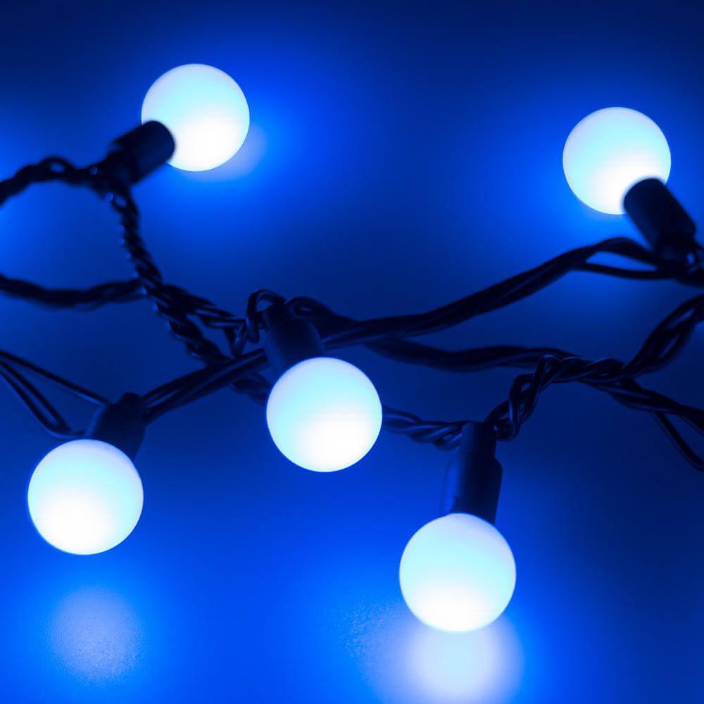 025629 Уличная светодиодная гирлянда шарики 230V синий ARD-Ball--D23-20000-Black-160Led Blue Ardecoled Classic