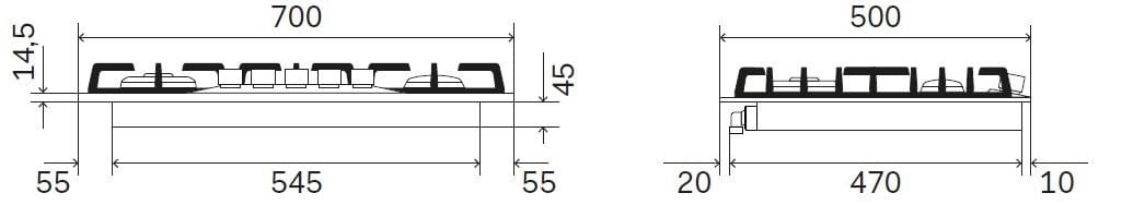 Встраиваемая газовая плита из нержавеющей стали Ilve Nostalgie ARCH-00071765 - Вид №2