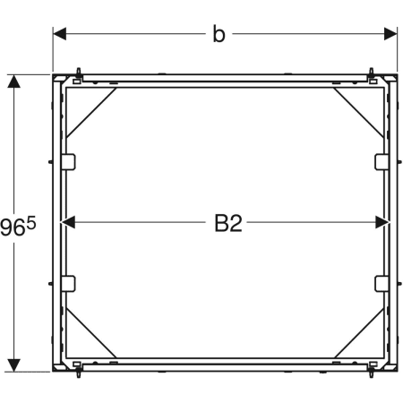 GEBERIT 461.453.00.1 Монтажная коробка Geberit GIS для зеркального шкафа Geberit ONE  - Вид №3
