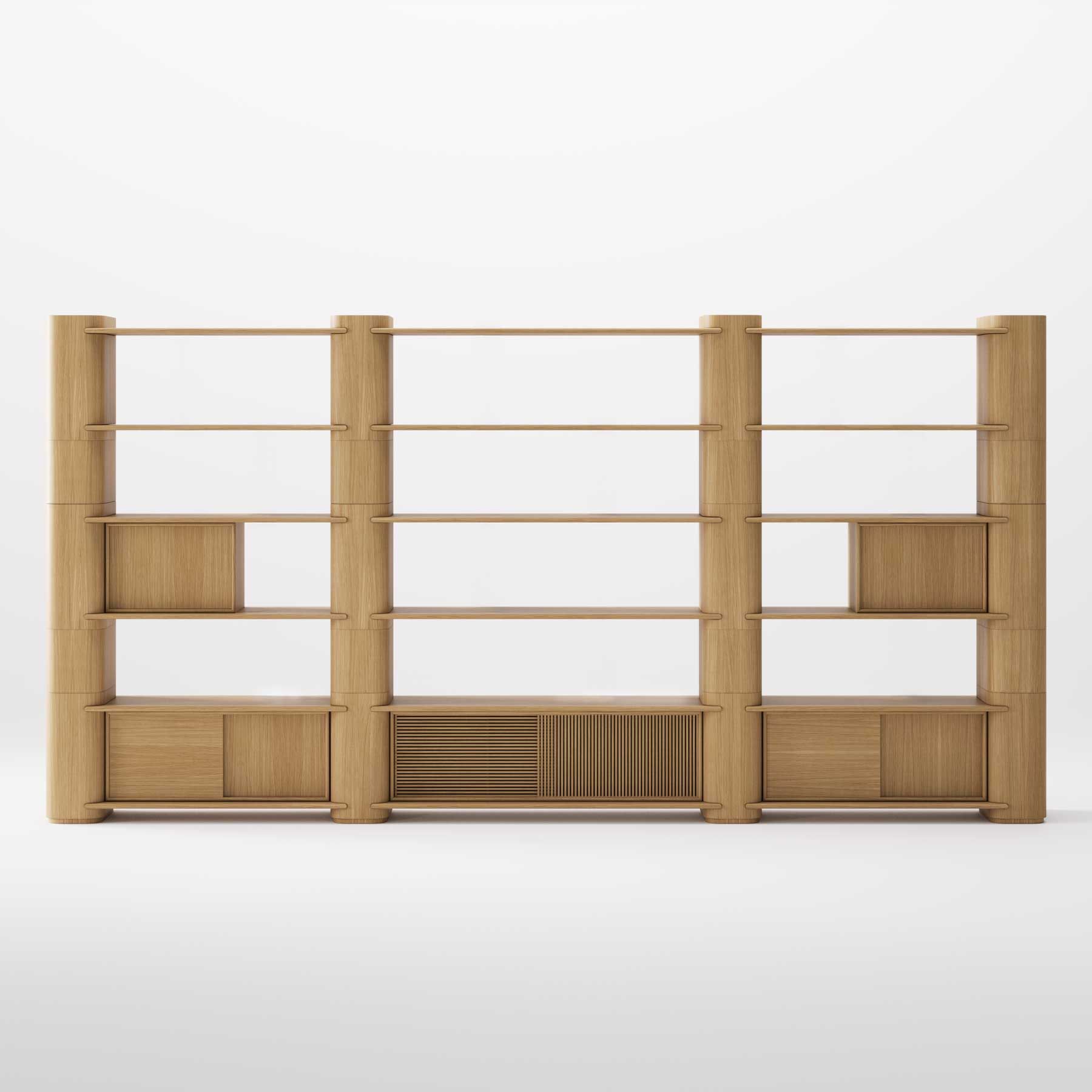 Деревянный самонесущий модульный книжный шкаф Wewood Path ARCH-00032308 - Вид №4