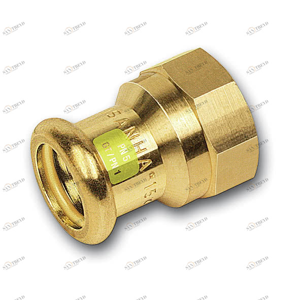 11127042112 SANHA 11270G пресс-фитинг газ, бронза, муфта переходная ВПр-ВР 42x11/2 мм 
