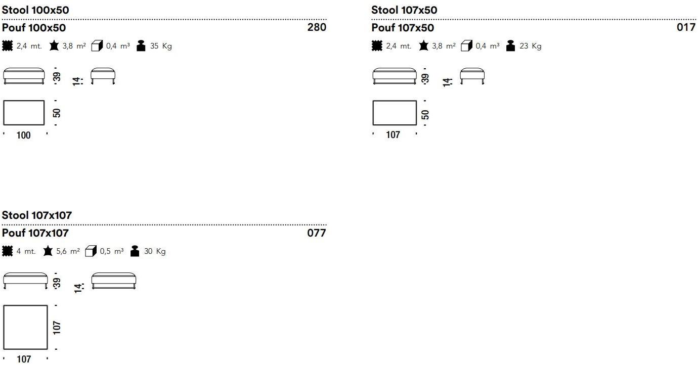 Moroso Пуф из ткани / подставка для ног Shanghai tip sun-id-1445307 - Вид №6