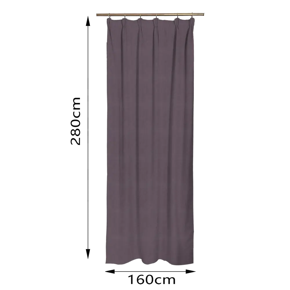 Штора на ленте Inspire Lerata 160x280 см цвет фиолетовый 83562036 STLM-2178156  - Вид №3