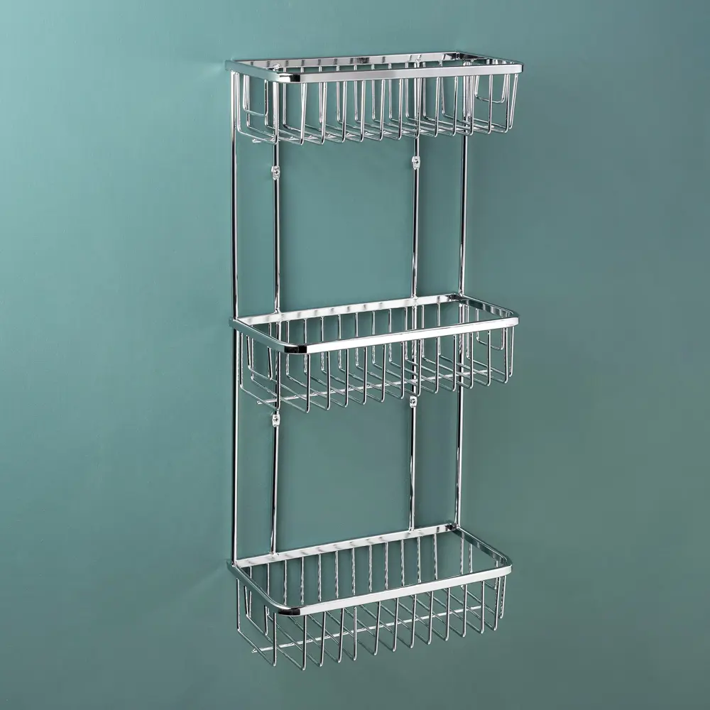 Полка для ванной комнаты Verran прямоугольная трёхъярусная, 25x54.5x13.3 см Без серии STLM-2089829 - Вид №5