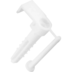 Дюбель-скоба для плоского провода 10.5х45 мм цвет белый пластик 40 шт.