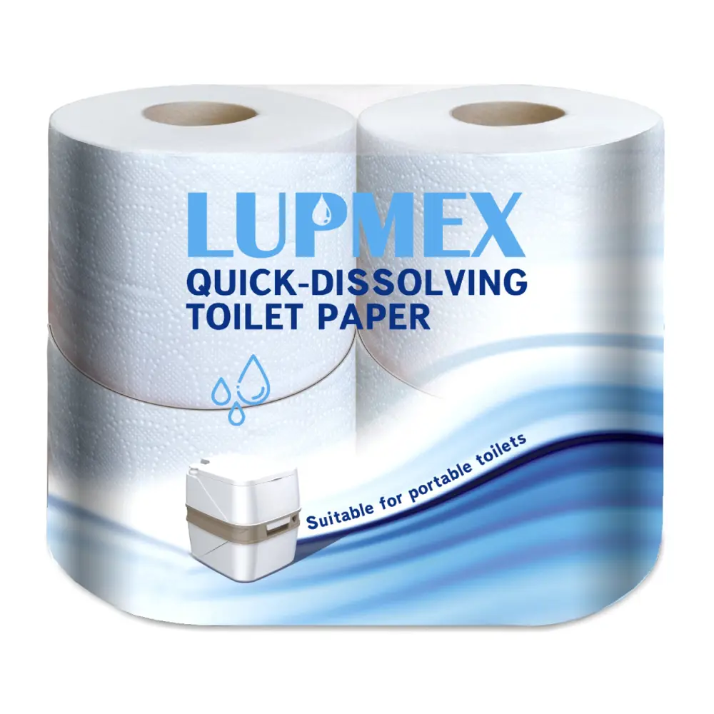 Туалетная бумага для биотуалета Lupmex Quick-Dissolving 79089, 4 рулона, 2 слоя, растворимая STLM-2191415