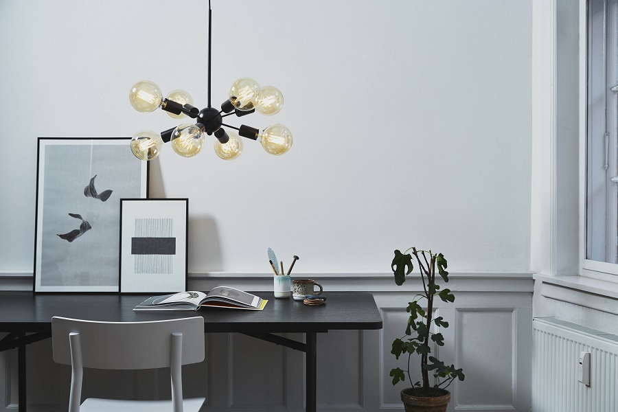 Люстра Mega Junction, 8 плафонов, черная матовая Frandsen 151965001 - Вид №1