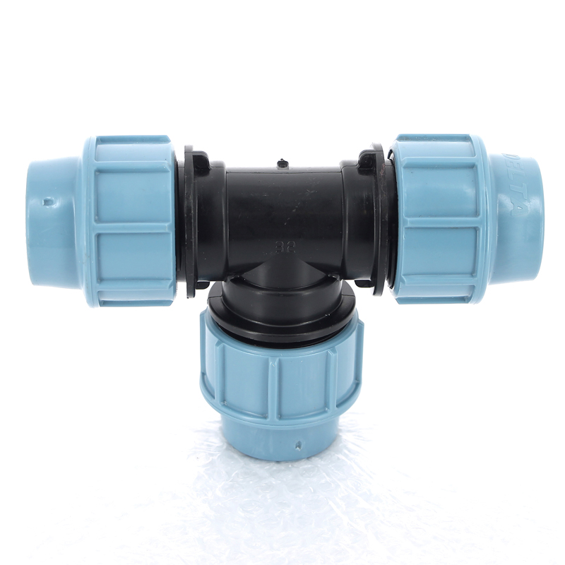 Тройник редукционный обжим для труб ПНД UNIDELTA 32x25x32 1013032025