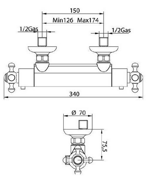 568420ZZ06SF Смеситель Bandini Antica Santreyd - Вид №1