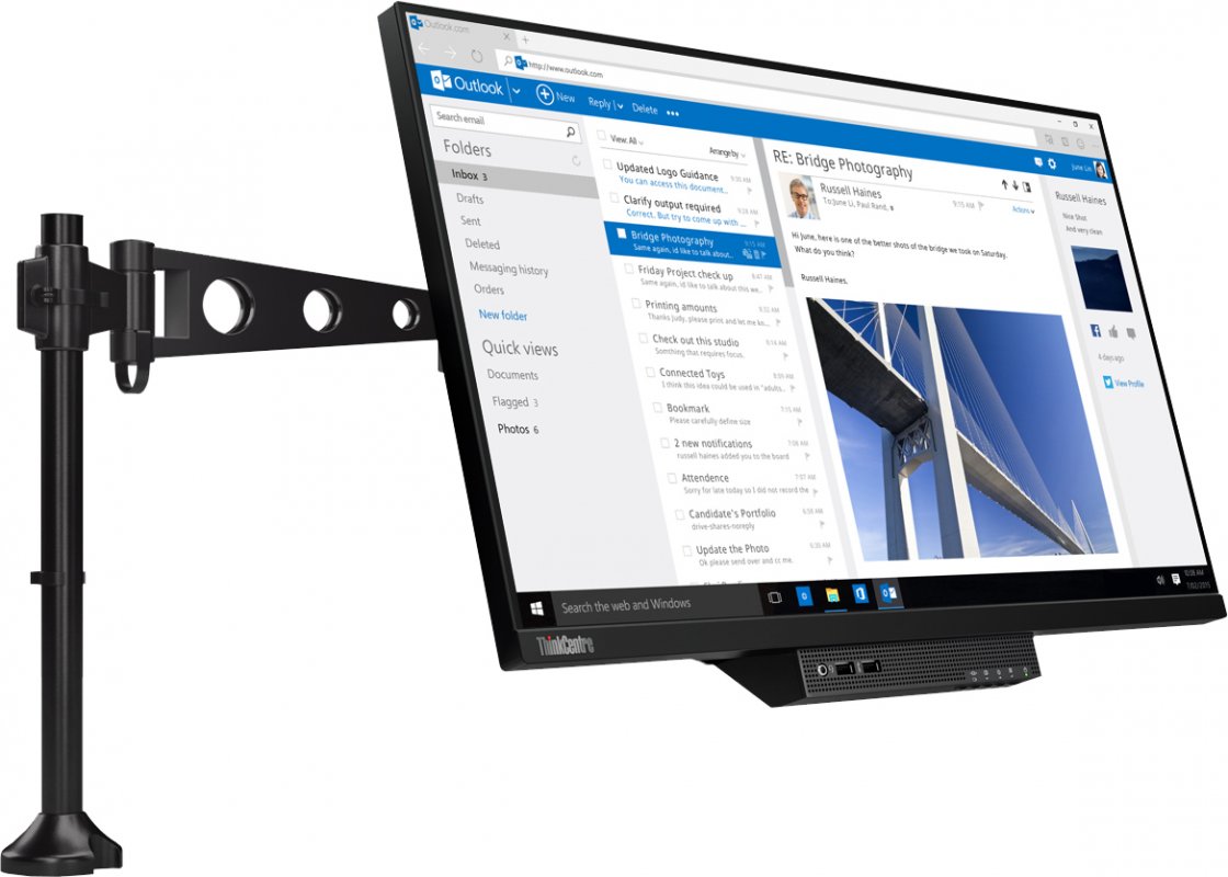 10R1PAT1EU tio 22 non-touch tio 21,5" non-touch wide led lcd (1920 x 1080) botdless btightness 250 cd/m2 tilt / lift monitot stand no_dvd fu 3y onsite Lenovo Lenovo ThinkCentre Santreyd  - Вид №8