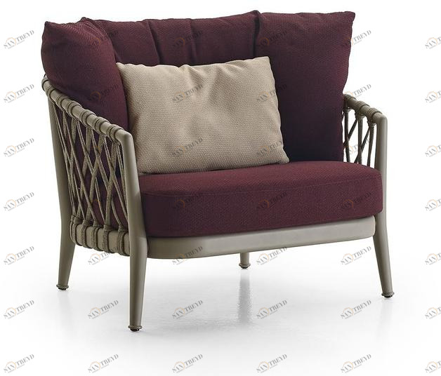 B&B Italia Outdoor Кресло из ткани с подлокотниками Erica sun-id-1493166