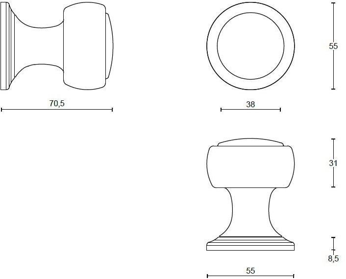 Formani Дверная ручка из нержавеющей стали Bosco Lz200pd/v/d - lz201v - Вид №3