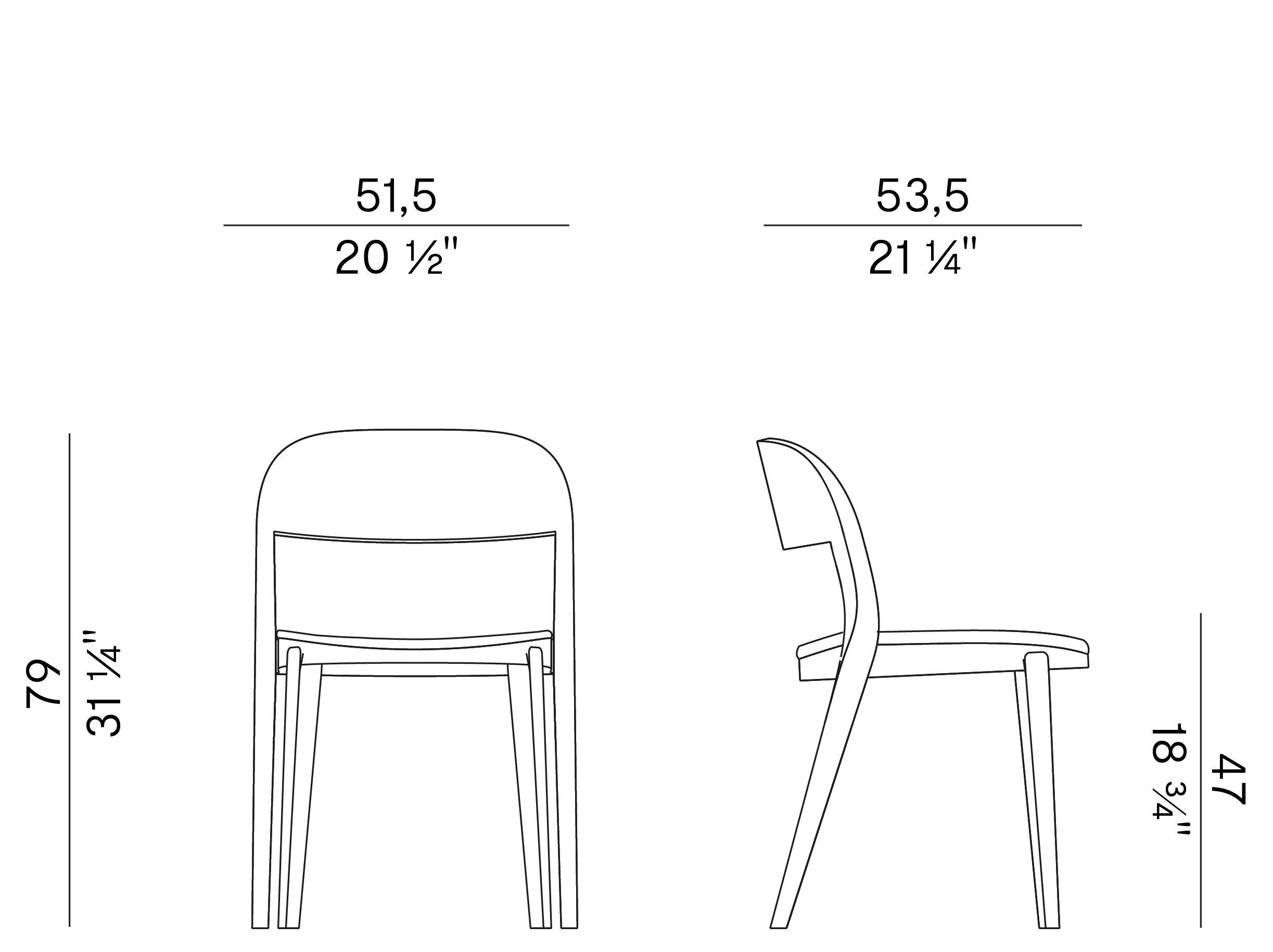Деревянный штабелируемый стул с мягким сиденьем Potocco минимальная ARCH-00020775 - Вид №4