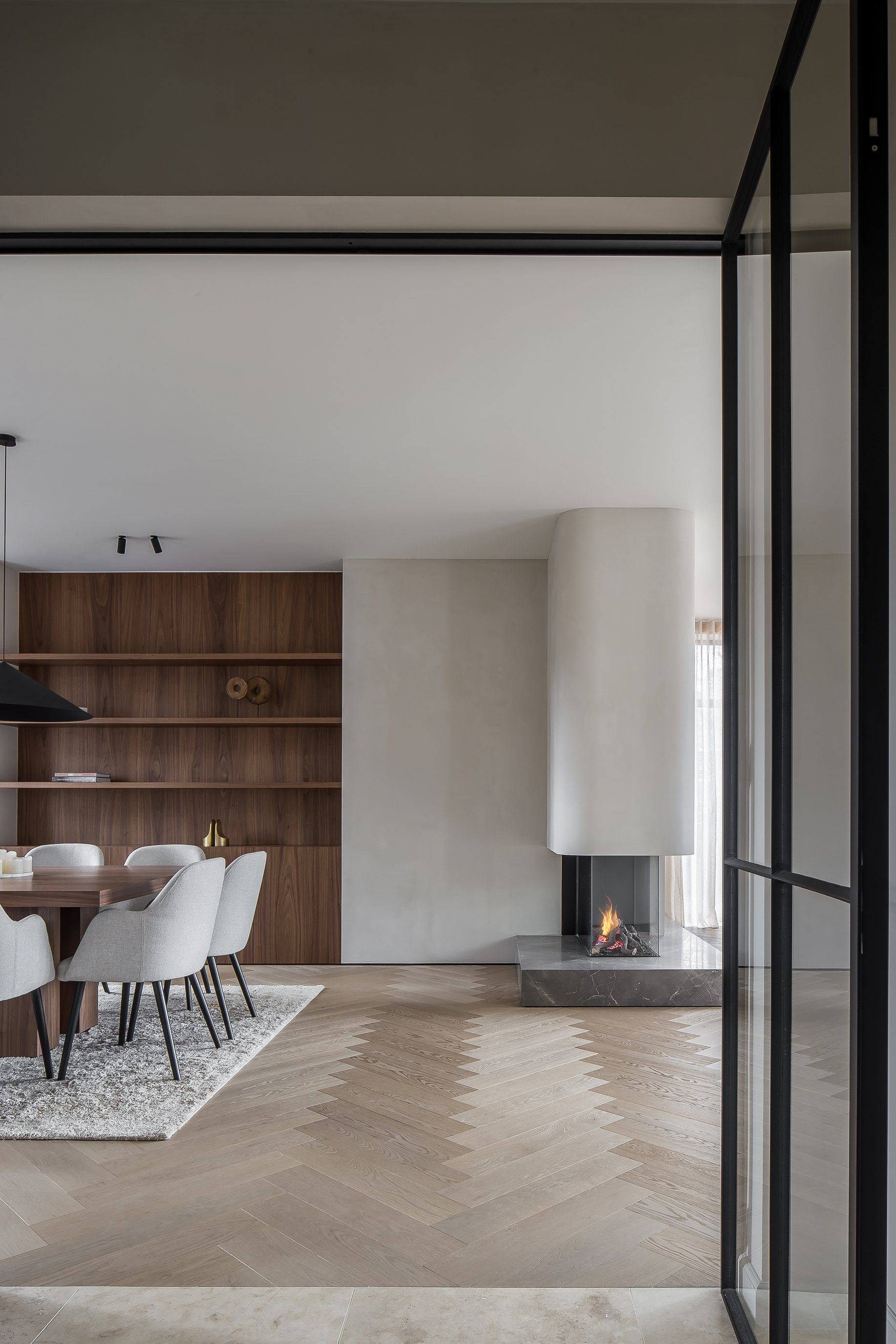 Металлический газовый тройной фасадный камин Metalfire ARCH-00028424 - Вид №4