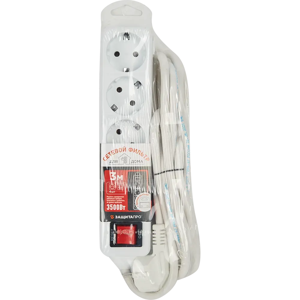 Сетевой фильтр Защита Про 4 розетки с защитой от перегрузок 82741284 STLM-0035248 - Вид №4