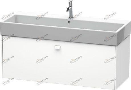 BR405701818 Тумбочка подвесная Brioso #BR4057 1184 x 459 мм Белый матовый, декор Duravit