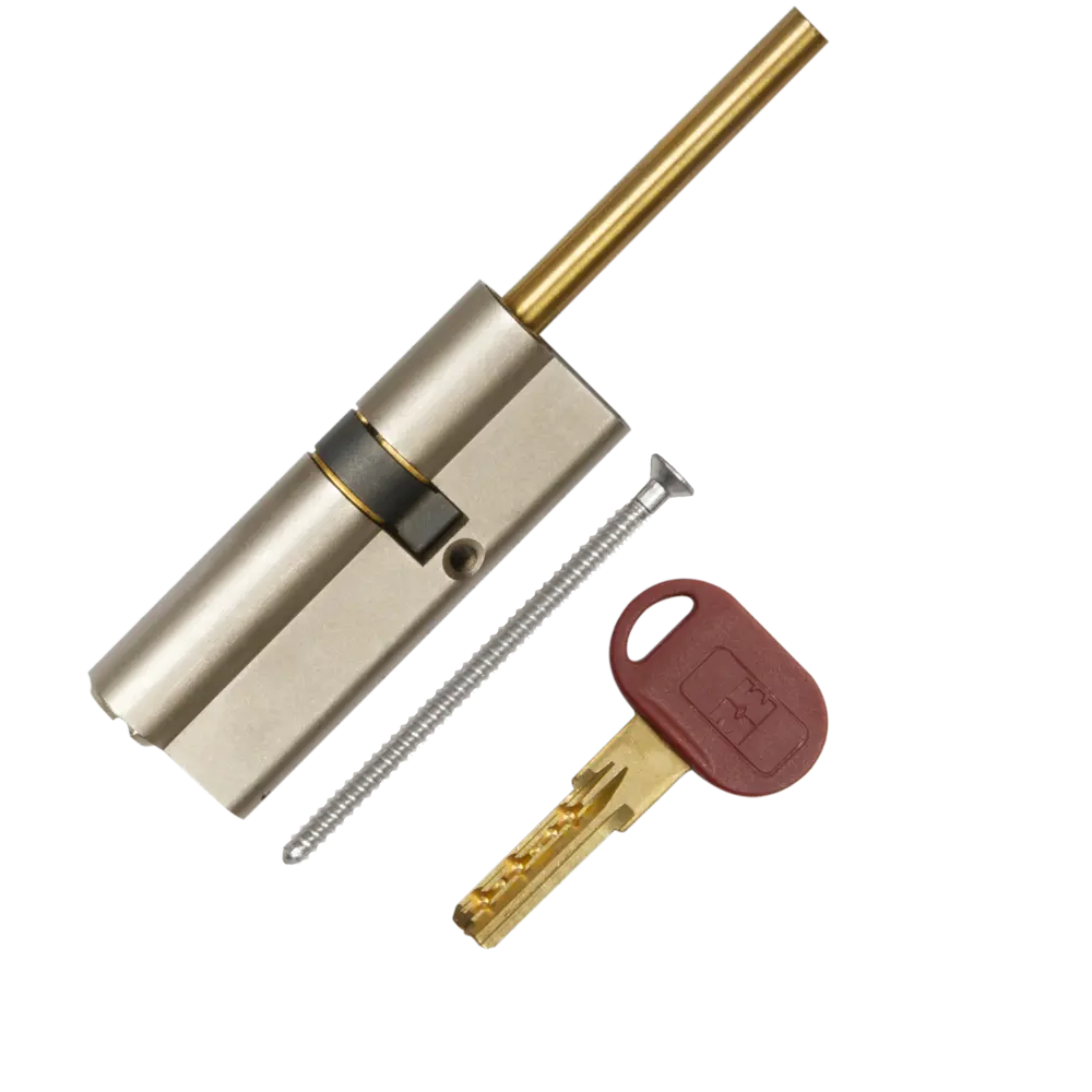 Цилиндр Mottura Project DPC1P5631 S3, 51x10x26 мм, ключ/шток, цвет никель, без вертушки 82393131 STLM-2155402 - Вид №1