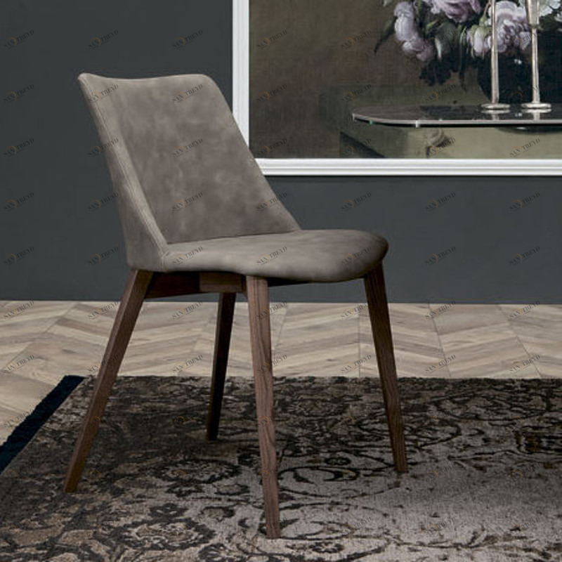 Стул с мягким сиденьем и спинкой серый Agata Modern TONIN CASA MODERN 00-3981514 Серый