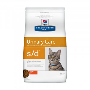 Т00003127 Корм для кошек HILL"S Prescription Diet Feline S/D для растворения струвит.уролитов, курица сух. 5кг Hill's