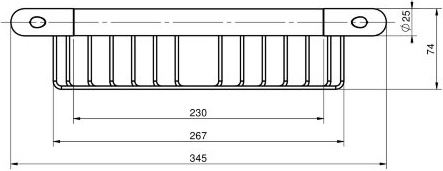 72155 Душевая полка подвесная с поручнем цвет хром LANGBERGER Accessories - Вид №2