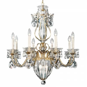 Люстра хрустальная 74х67 см золотая Bagatelle 1248-22 SCHONBEK ДИЗАЙНЕРСКИЕ 00-3883015 Золото;прозрачный