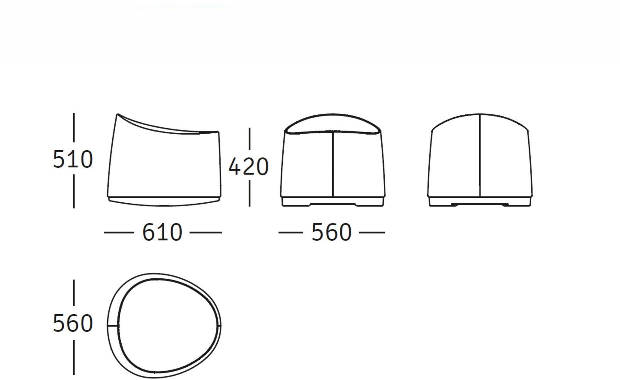 ROSSIN Пуф из полиуретана Stampede sun-id-1469483 - Вид №6