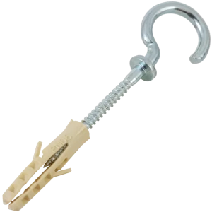 Крюк-полукольцо с манжетой 3.5x70 мм, сталь оцинкованная, 2 шт.