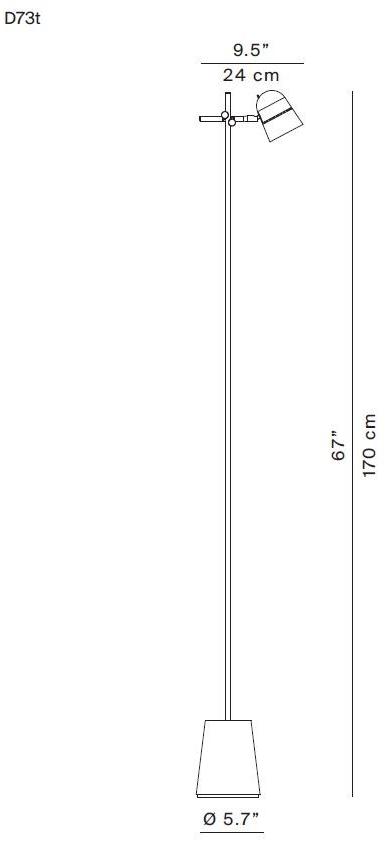 LUCEPLAN Регулируемый светодиодный торшер из алюминия Counterbalance sun-id-1500462 - Вид №2