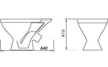 1015164 Приставной унитаз напольный Белый Лобненский Стройфарфор  Россия  - Вид №1