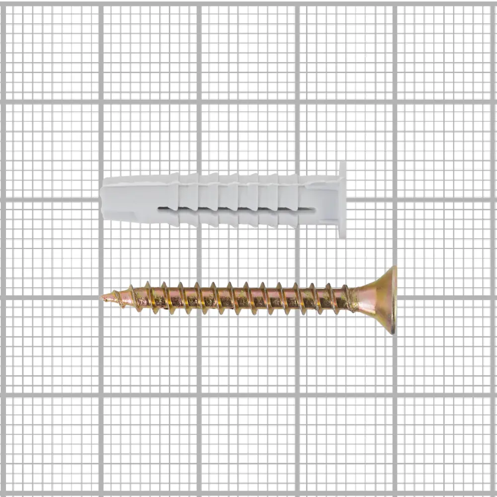Дюбель-шуруп потайной 5x25 мм нейлон цвет серый ЕВРОПАРТНЕР STLM-2117308 - Вид №3