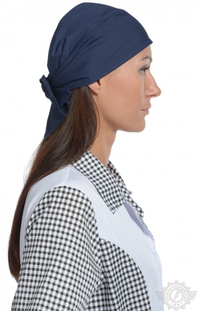 59286 Косынка ткань "Тиси" темно-синяя  Повар  размер Спецодежда  - Вид №3