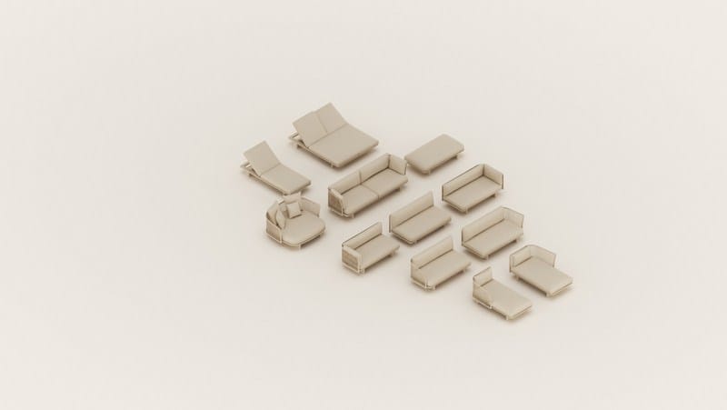 Ткань сад кровать Kettal сетка ARCH-00033967 - Вид №4