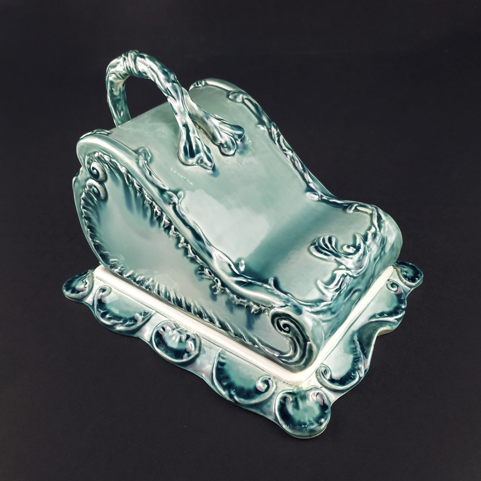 Сырница Красный/золото PROVANSFAIENCE sun-id-994656 - Вид №2