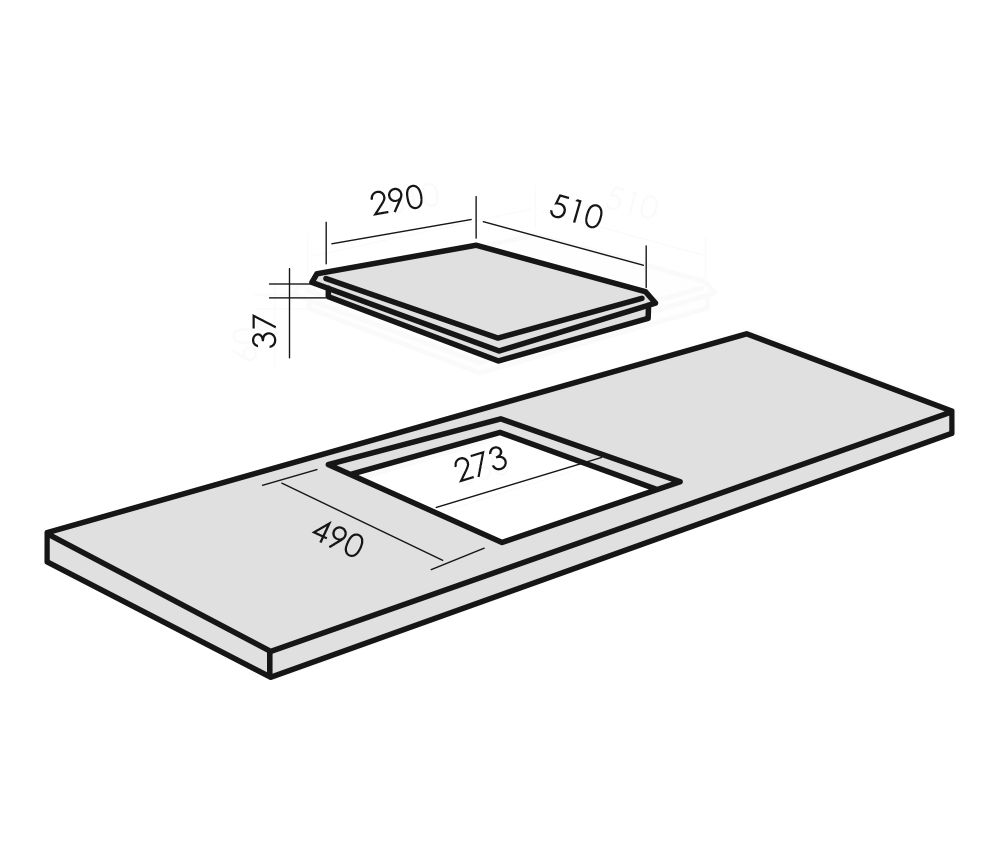 9185555 Газовая варочная поверхность LAUF PG-308 STDN-0065136 - Вид №5