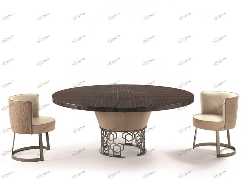 Longhi Круглый деревянный стол Loveluxe 2014 – royal collection T 140