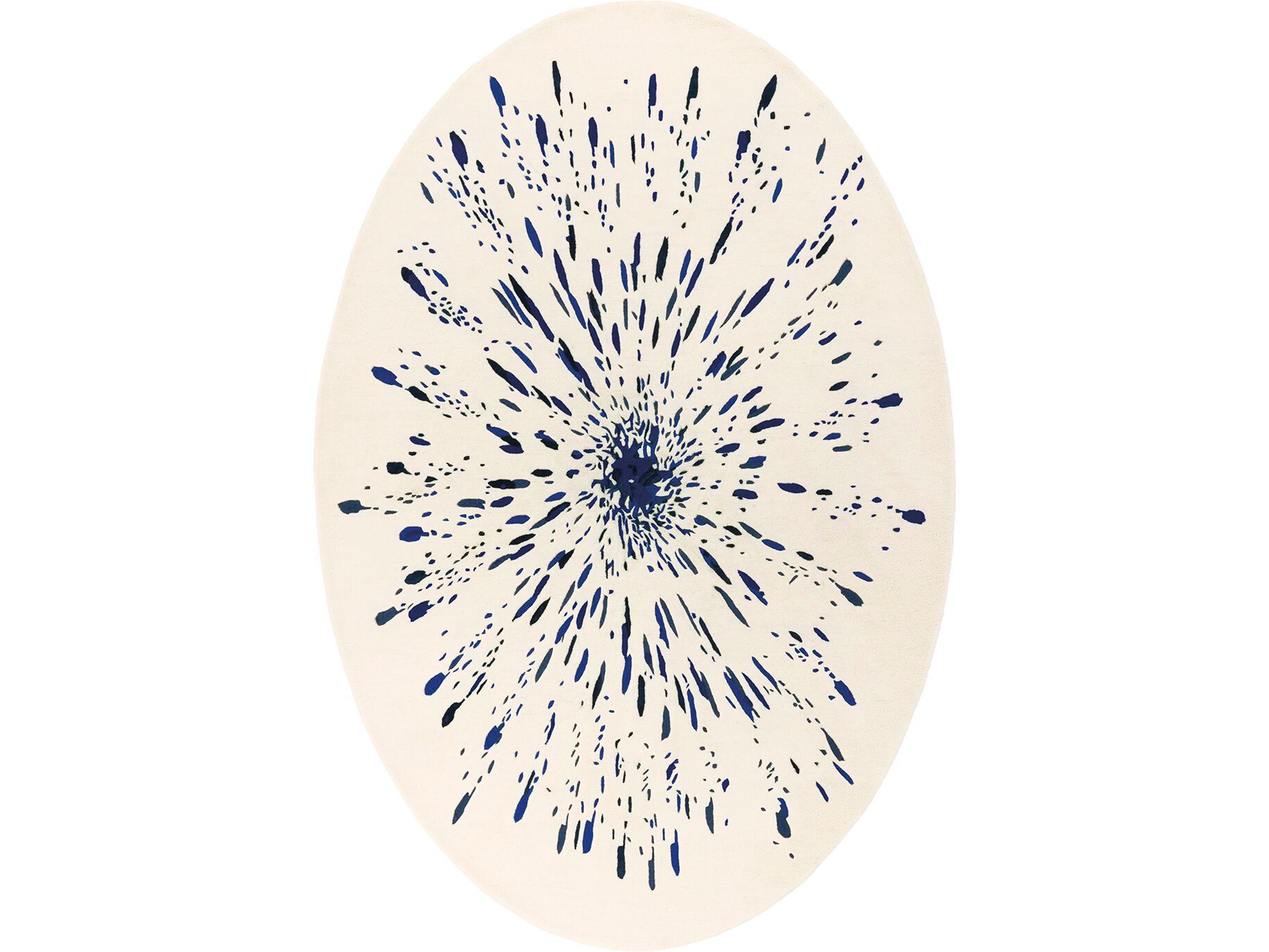 Овальный шерстяной ковер ручной работы Toulemonde Bochart PAINT OVAL BLEU ARCH-00149678